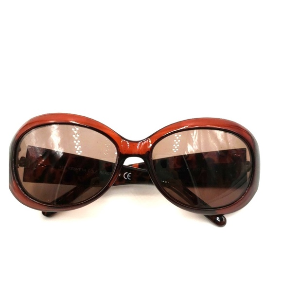 Kenneth Cole Brown Oversized Oval Sunglasses - Picture 1 of 5